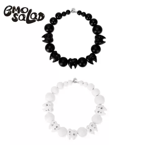 EMOSALAD 牙齒亮鑽愛心手工製作項鍊