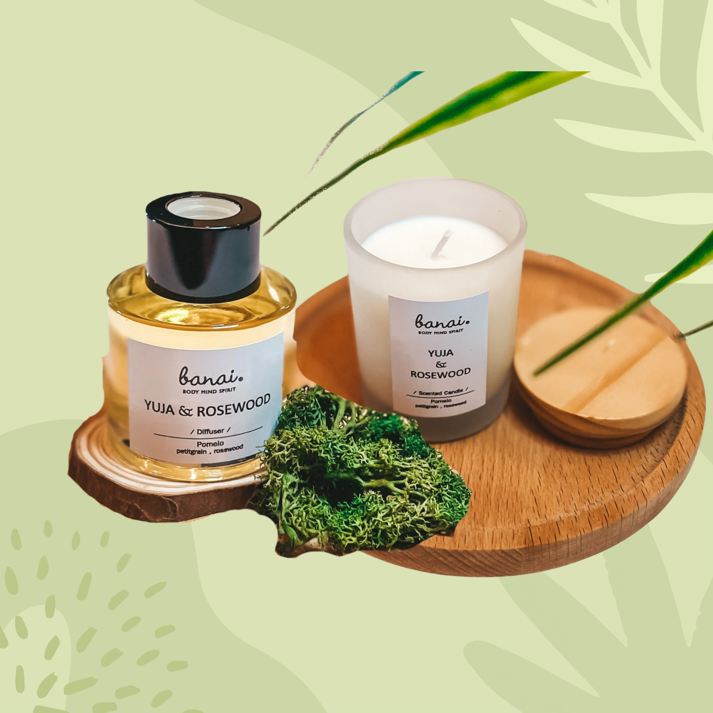 【優惠組合】再香一次的柚子｜香氛擴香 × 大豆蠟燭組