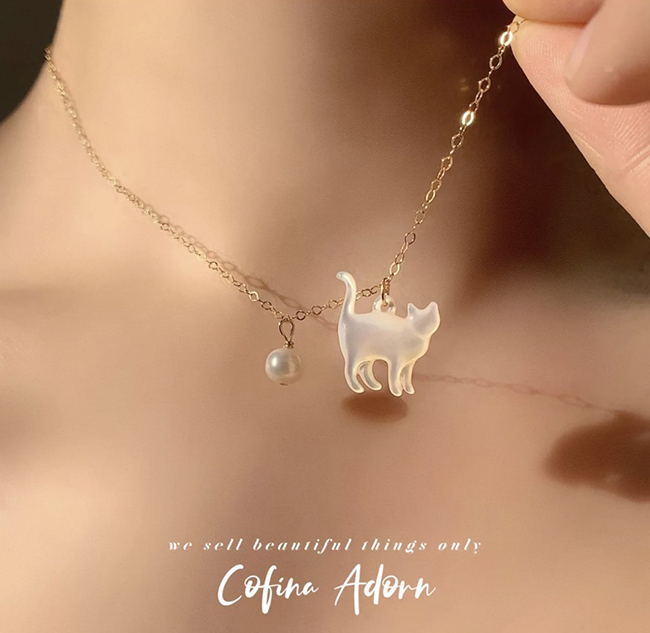 偷珍珠的貓貓項鍊-預購