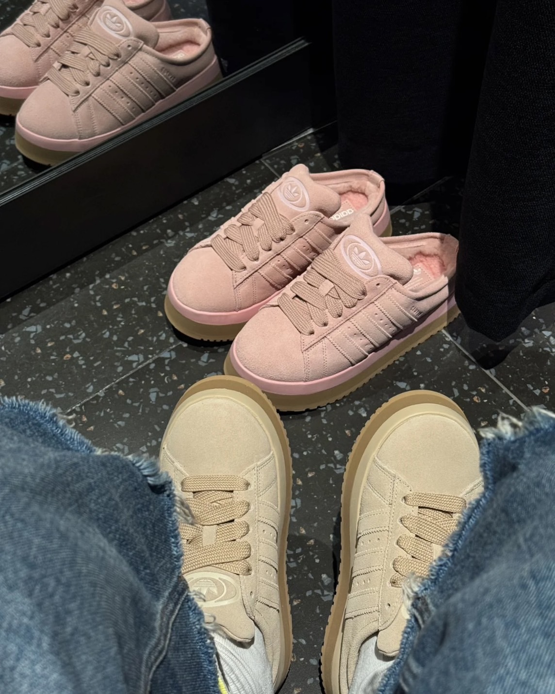 Adidas Campus 00s 毛毛 麵包鞋 懶人鞋 兩色