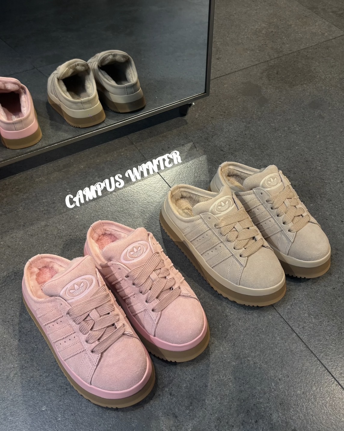 Adidas Campus 00s 毛毛 麵包鞋 懶人鞋 兩色