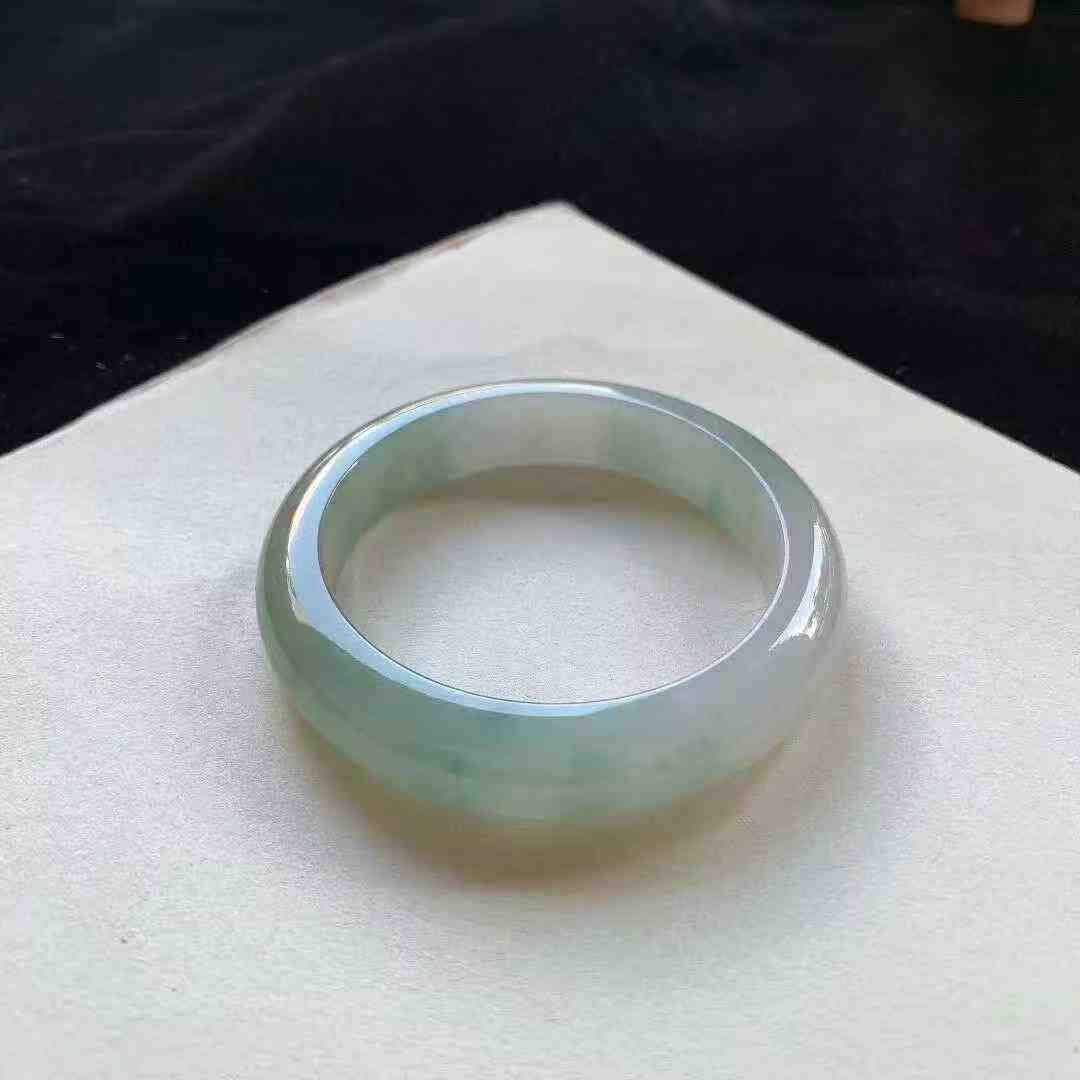 9235654 53.9mm冰雙彩翡翠正圈手鐲 (52-54)