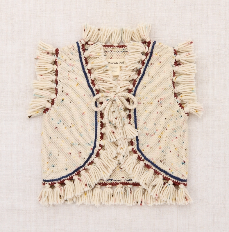 Misha & Puff 混色流蘇背心Fringe Vest - Snowglobe Confetti