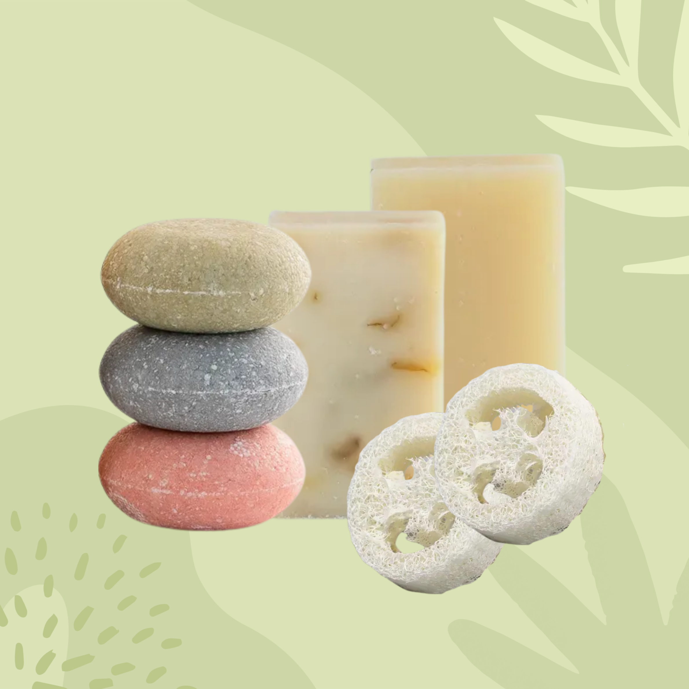 【優惠組合】CLOEE洗髮餅＆沐浴皂組合（贈絲瓜絡皂盤*2）