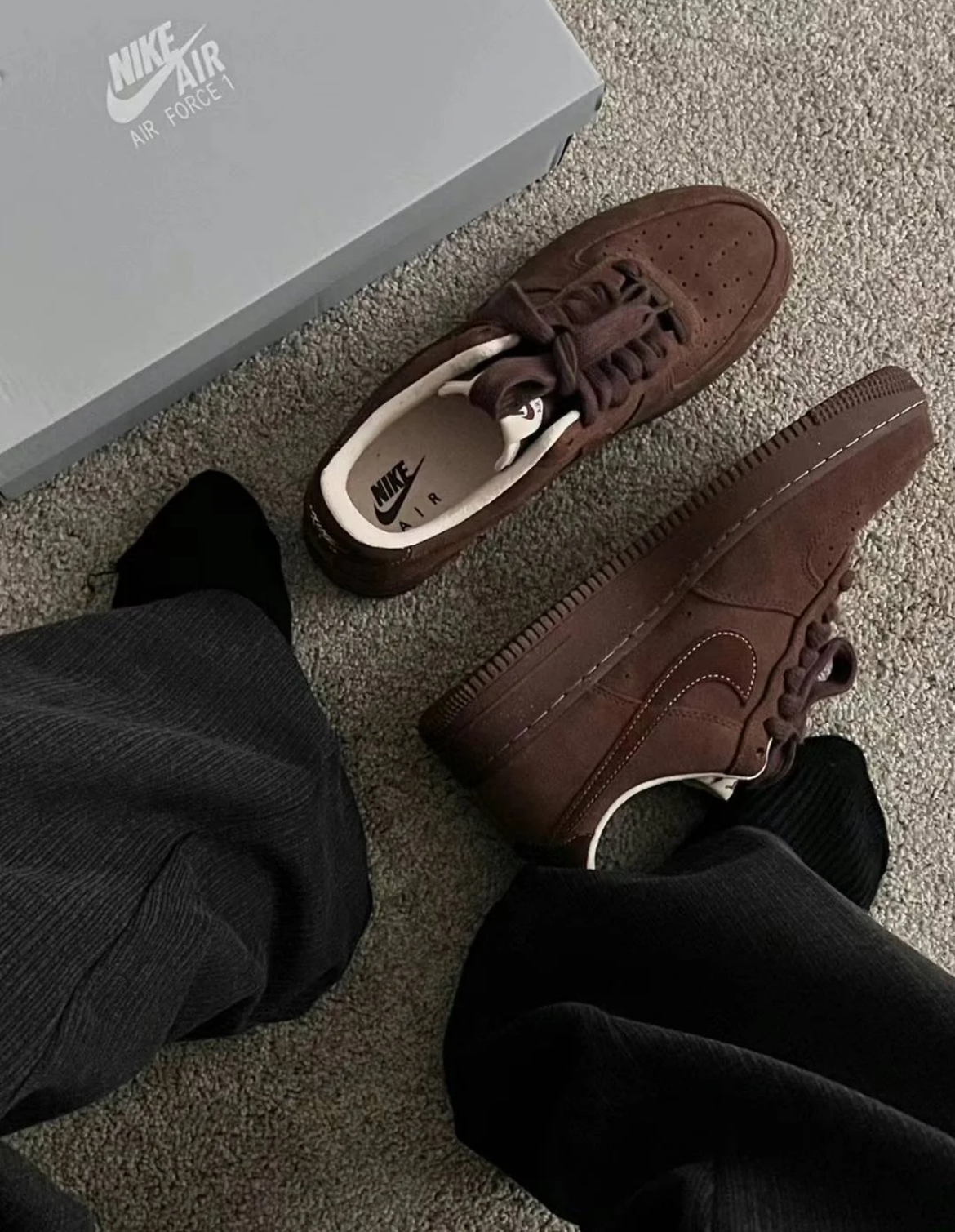 <國外限定款> Nike Air Force 1 “Cacao Wow” 美拉德 巧克力色 摩卡棕 咖啡色 麂皮