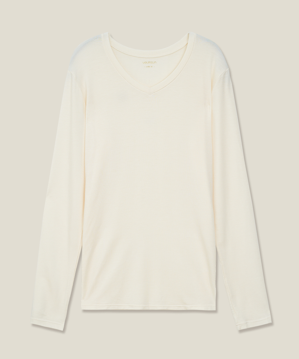 HEATPLUS吸濕發熱 女V領長袖衫 UE012917
