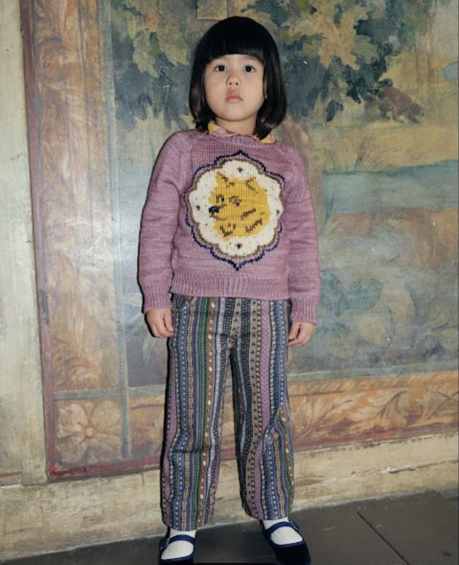 Misha & Puff  Pima棉直紋花褲  A-Pant - Ink Ribbons