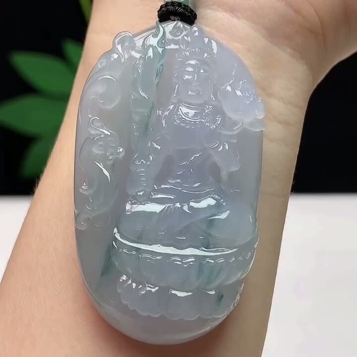 翡翠飄花虛空藏菩薩,天然翡翠A玉, 緬甸玉, Jade, Jadeite