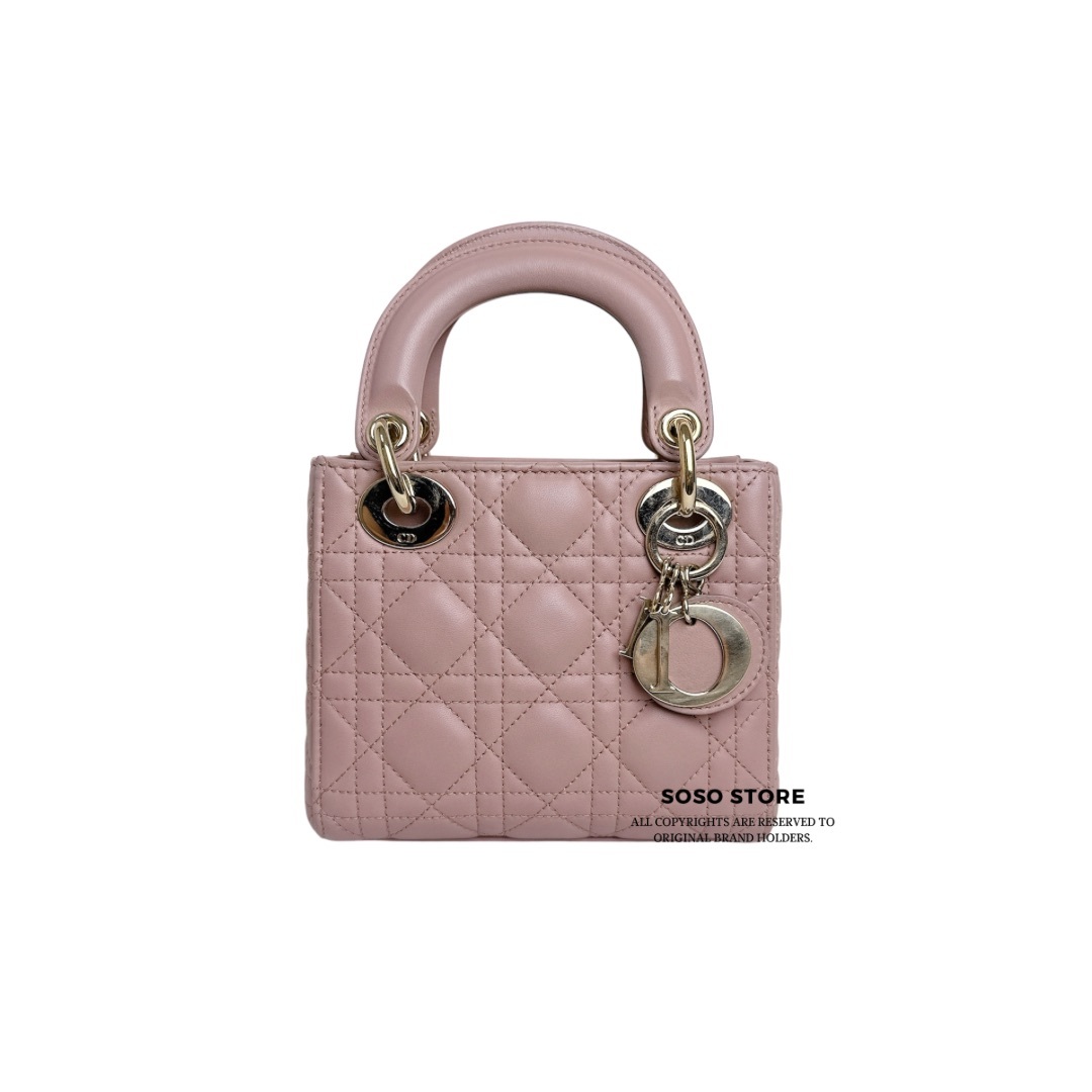 Dior Lady Dior Bag - Pink / Ghw