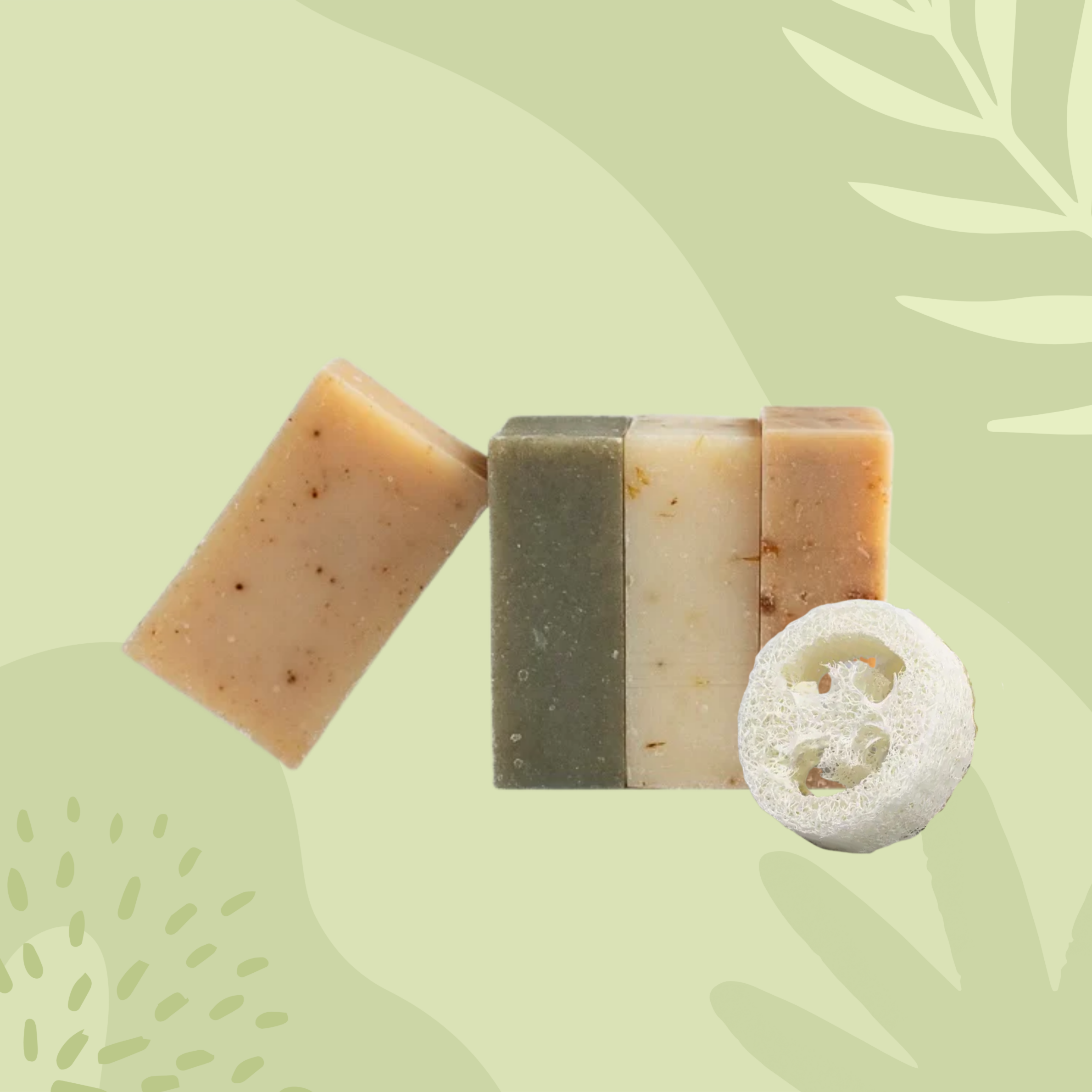 【優惠組合】CLOEE天然沐浴皂四入組（贈絲瓜絡皂盤*1）