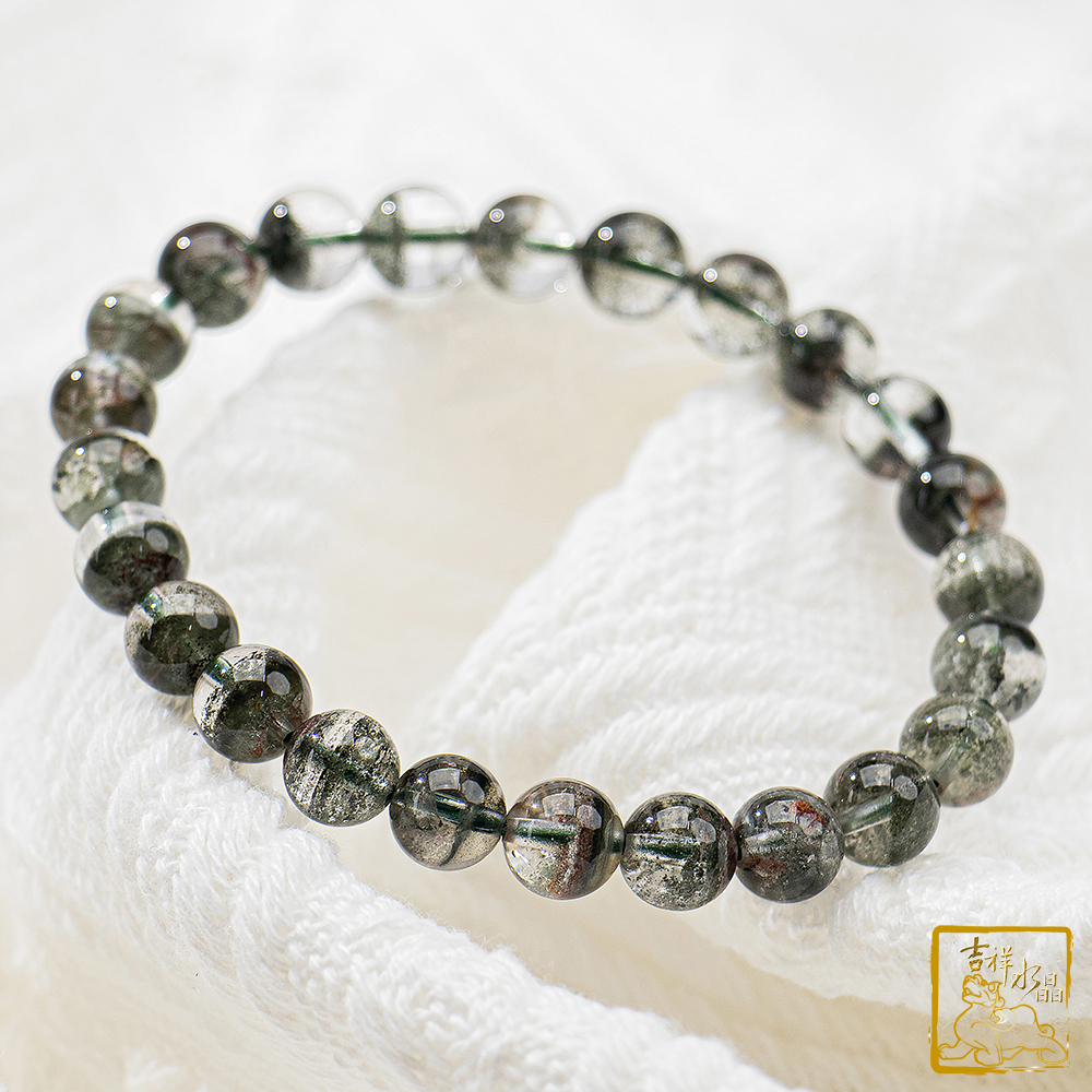 Green Phantom Quartz bracelet 7.8mm