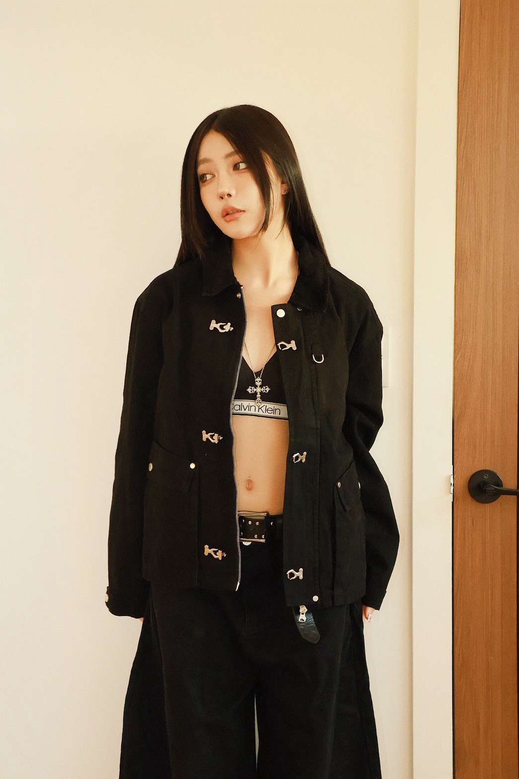 FU 燈芯絨 翻領 復古飛機釦 工裝 #外套