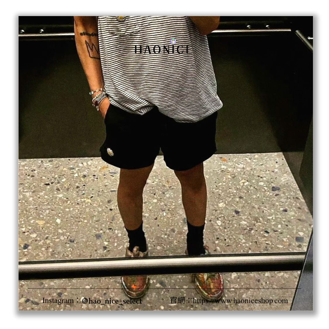 【HAO NICE】100%韓國正品🇰🇷 PEACEMINUSONE權志龍GD🔥刺繡小雛菊🌼短褲 海灘褲 運動褲