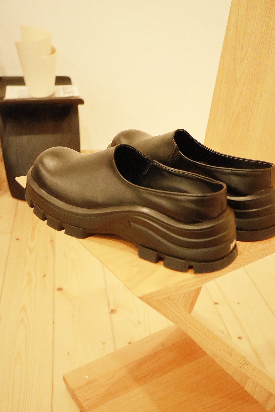 鋸齒 增高 厚底皮革 拖鞋 #穆勒鞋