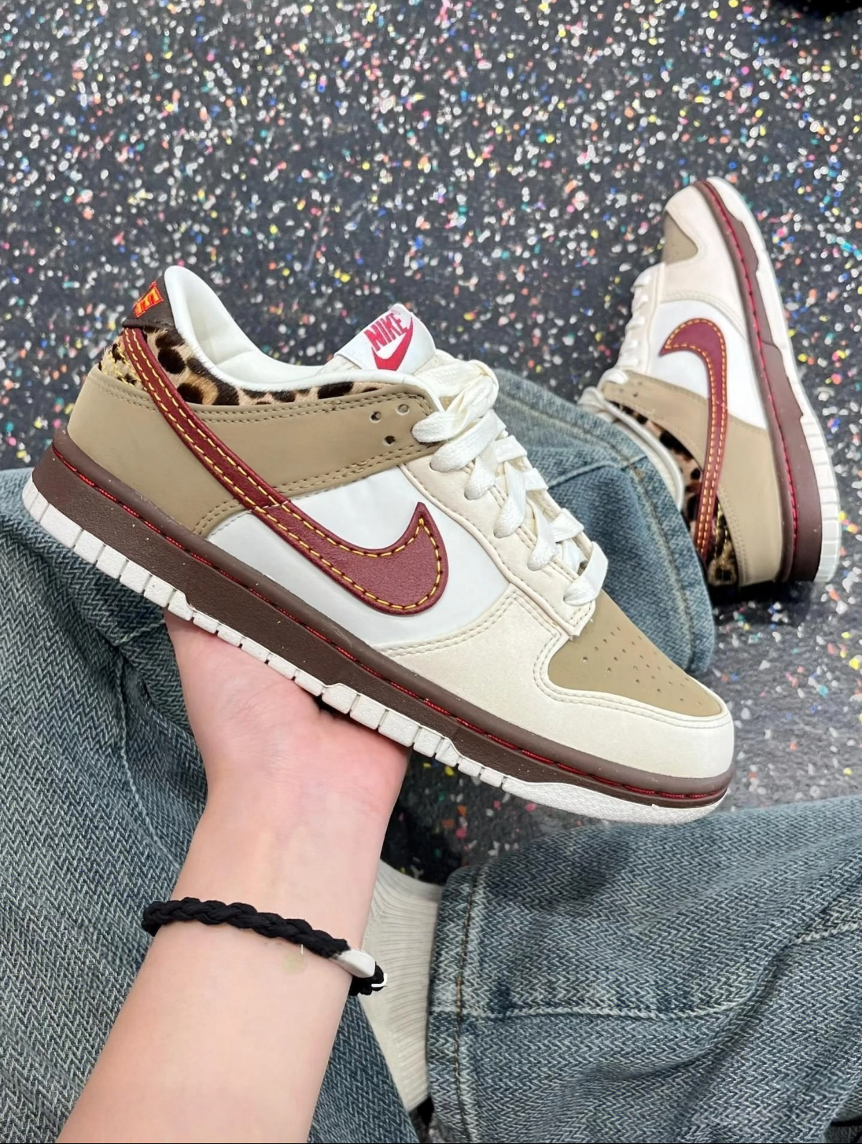 Nike Dunk Low 米棕色拼接 咖啡色 豹紋 美拉德 皮革 女款 IM6687-262/預購