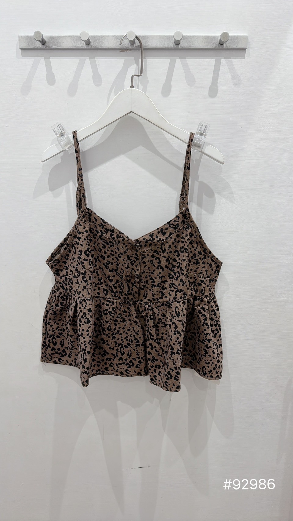 豹紋排釦小背心