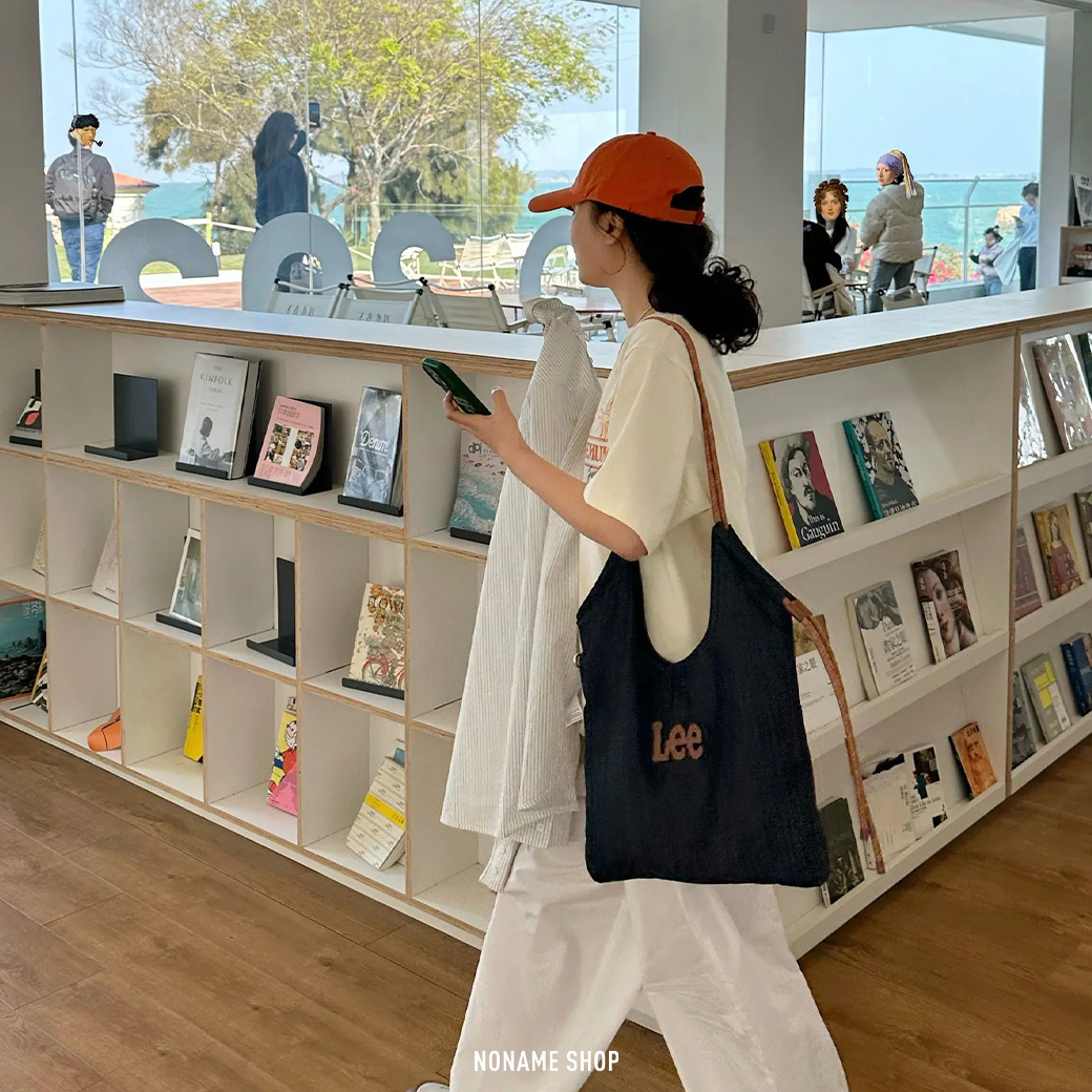 LEE 韓系 MIU MIU平替 牛仔布 肩背 側背 托特包 三色