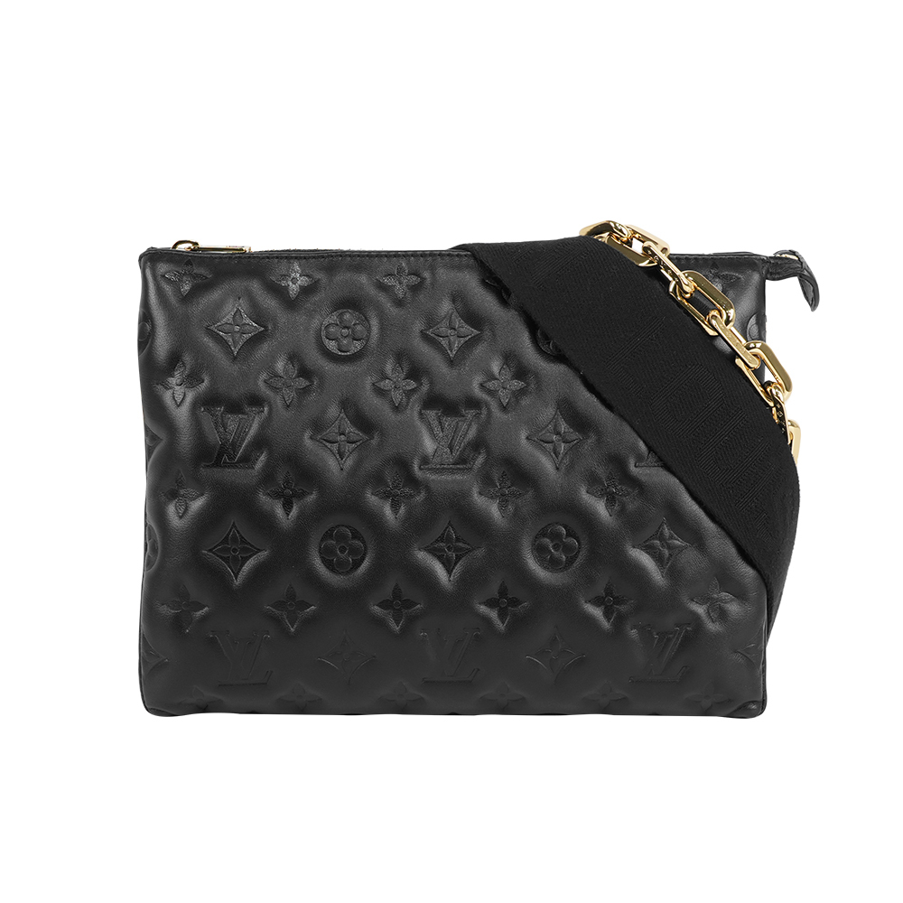 【Louis Vuitton】Coussin PM 小羊皮鏈帶/斜背二用枕頭包(黑色)