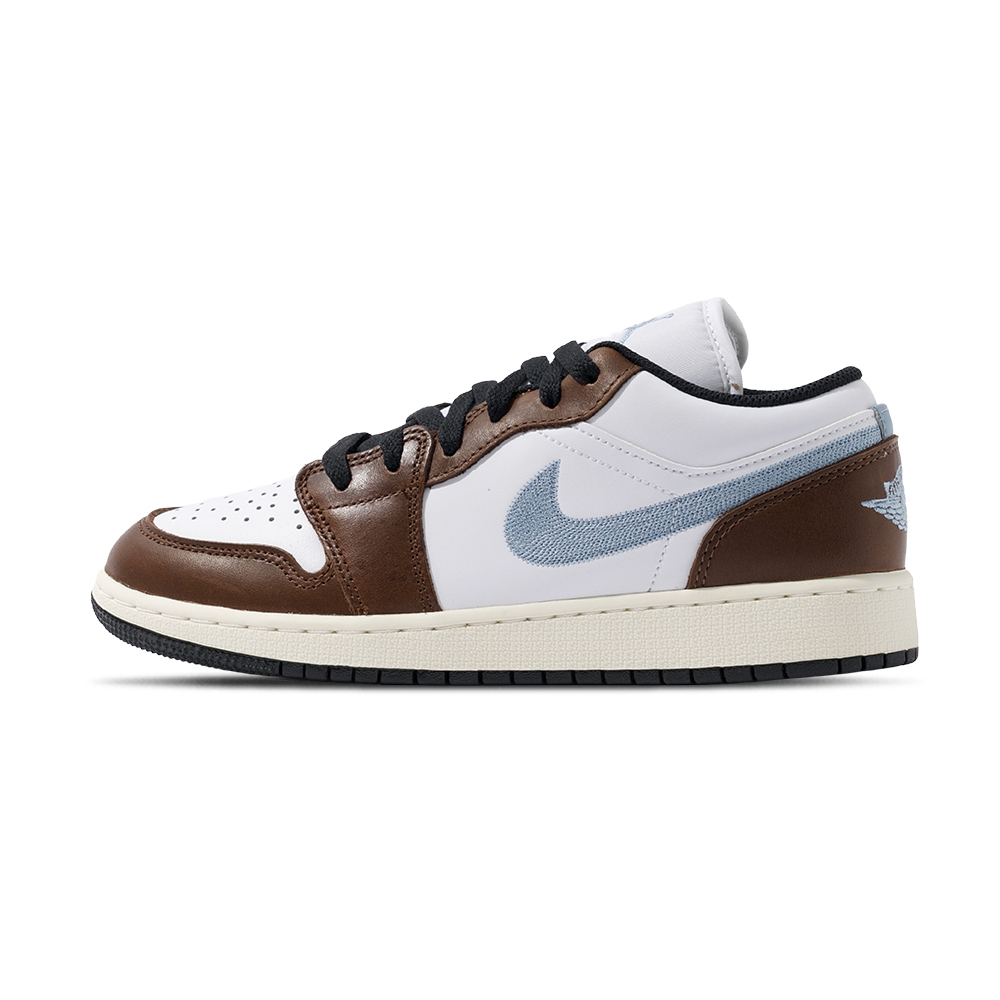 Nike AIR JORDAN 1 LOW 大童 白藍棕色 舒適 透氣 休閒 緩震 休閒鞋 FQ8156-142