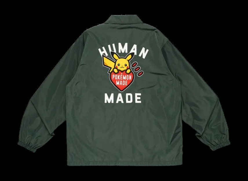 HUMAN MADE x Pokemon Made Graphic Coach Jacket (Green,