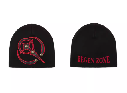 REGEN ZONE 25FW「SIAU」刺繡暗紅皮革拼接透氣冷帽