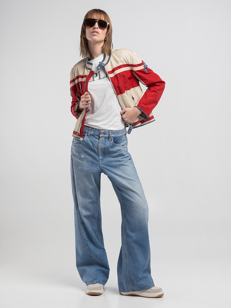 NARJA 淺藍色寬鬆丹寧牛仔褲