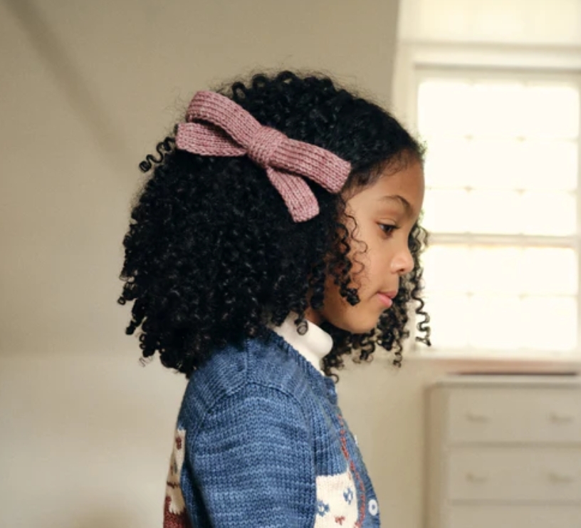 Misha & Puff  編織大蝴蝶結髮夾 Jumbo Goldie Bow  - Antique Rose