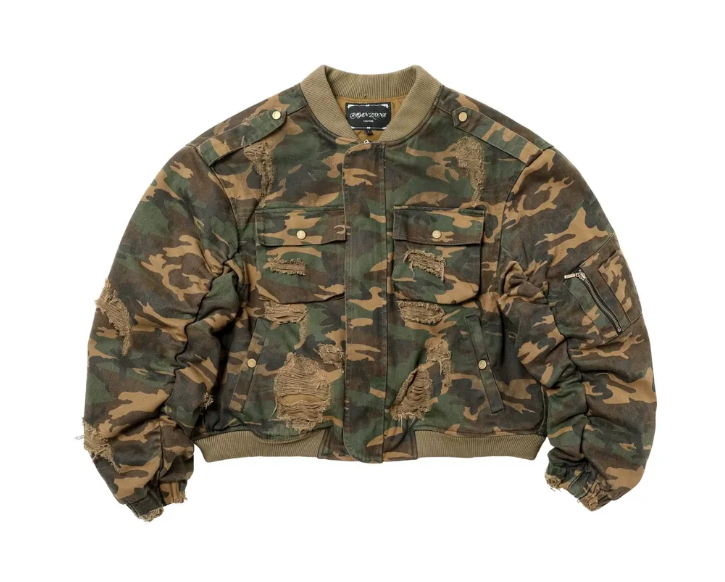 REGEN ZONE 24fw Lord of War 水洗迷彩破壞外套(毛領可ㄘ拆卸)