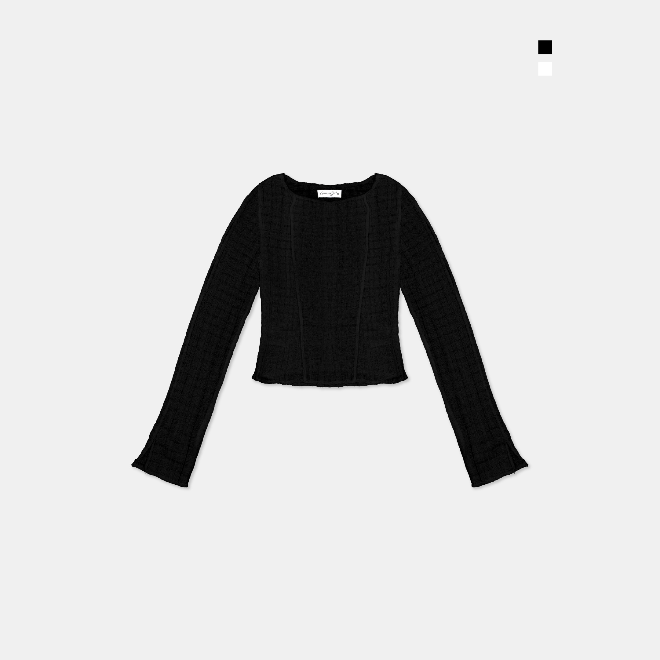 SIMON MADE GC-2514 鬆餅格 甜辣 輕盈 薄長袖