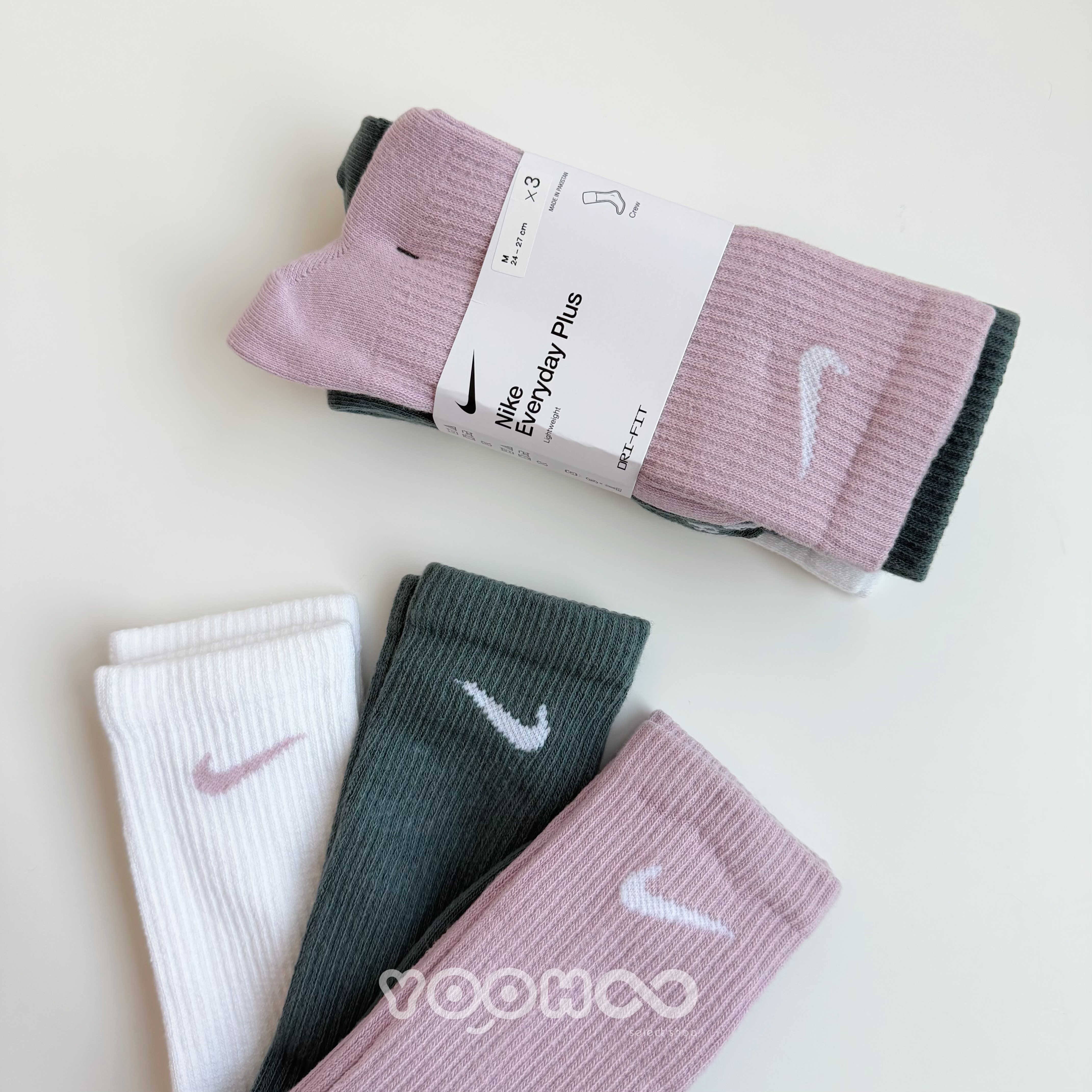 現貨┃NIKE Everyday Plus LOGO SOCKS 長襪 白色 紫色 綠色 SX6891-909