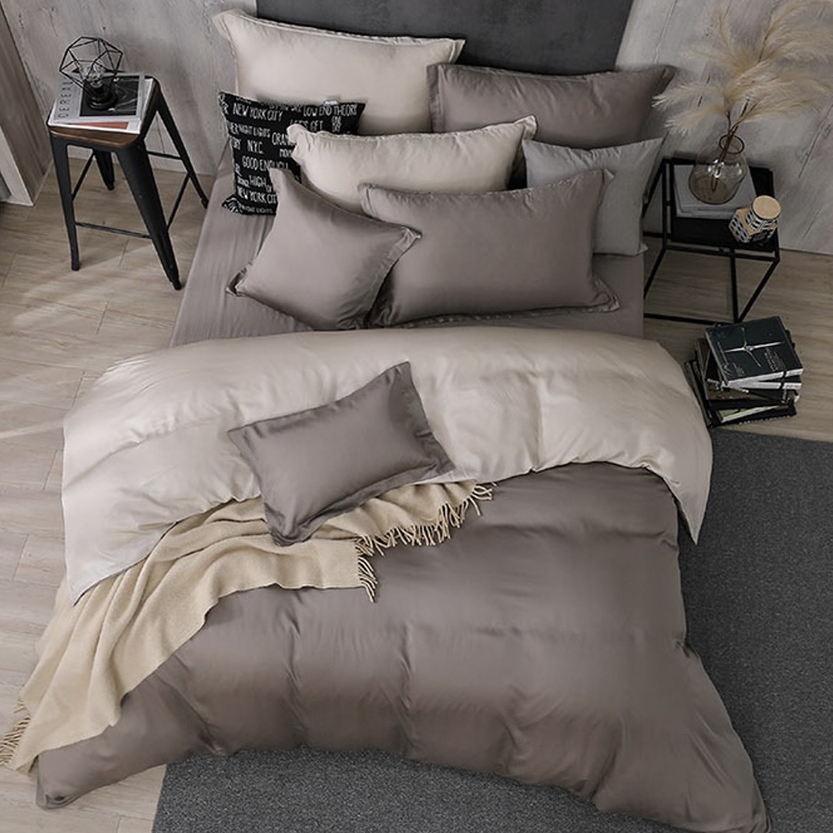 60支天絲薄被單 | 香谷棕 x 沙漠米