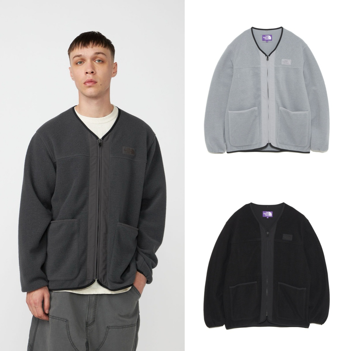 預購┃日本 TNF 紫標 PLAS Fleece Field Cardigan 羊毛 開襟 拉鍊 外套
