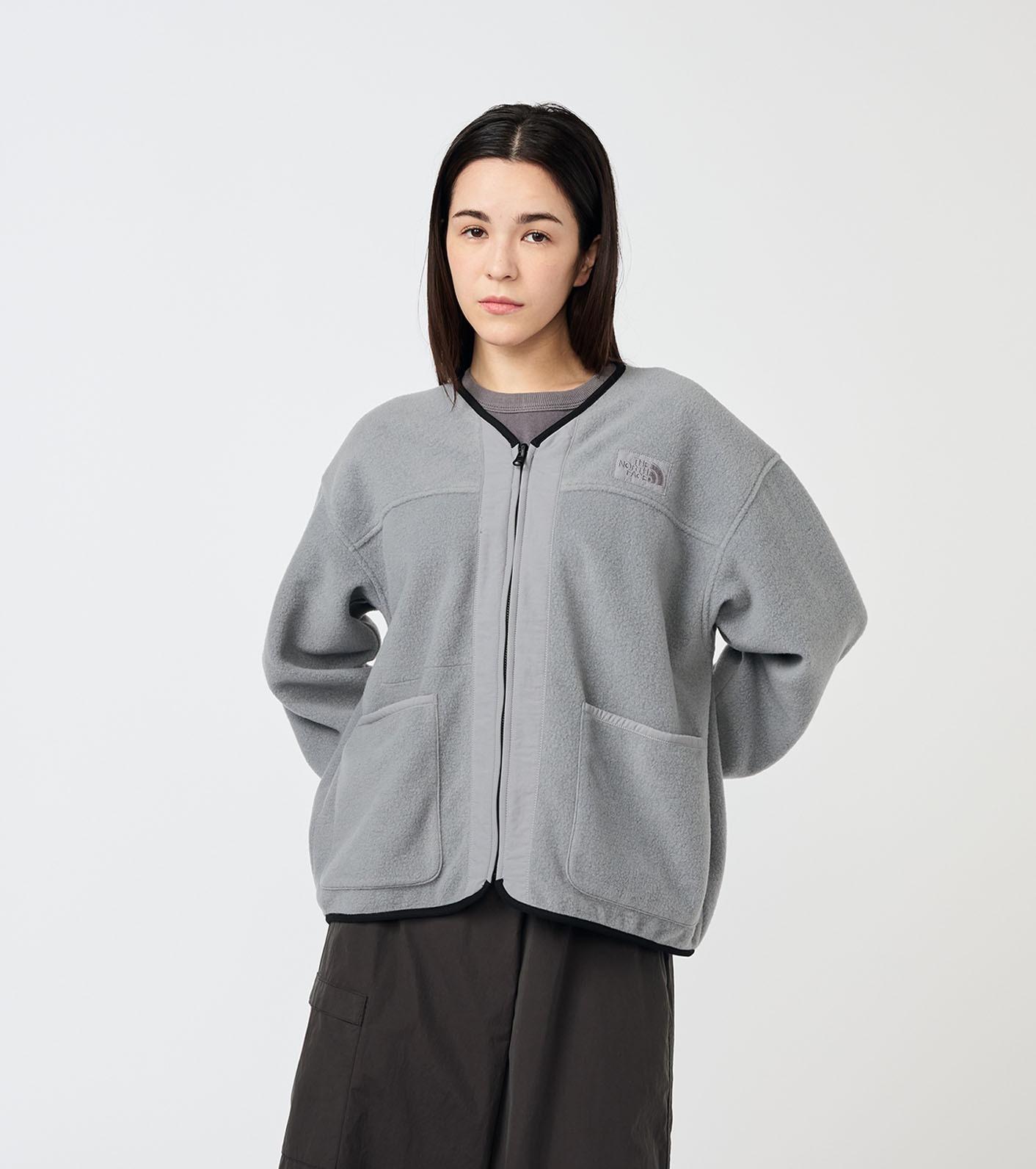 預購┃日本 TNF 紫標 PLAS Fleece Field Cardigan 羊毛 開襟 拉鍊 外套