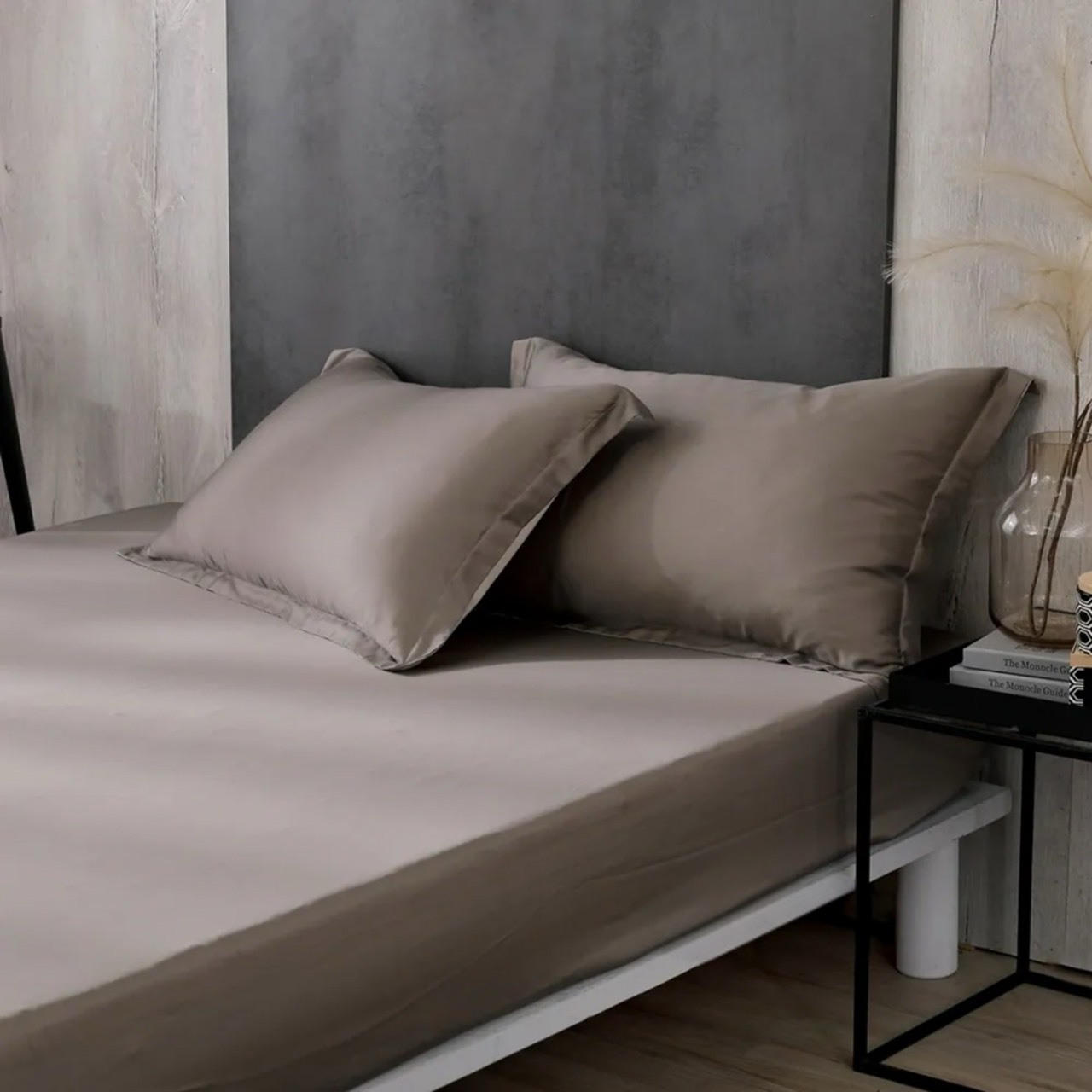 60支天絲床包兩用被組 | 香谷棕 x 沙漠米