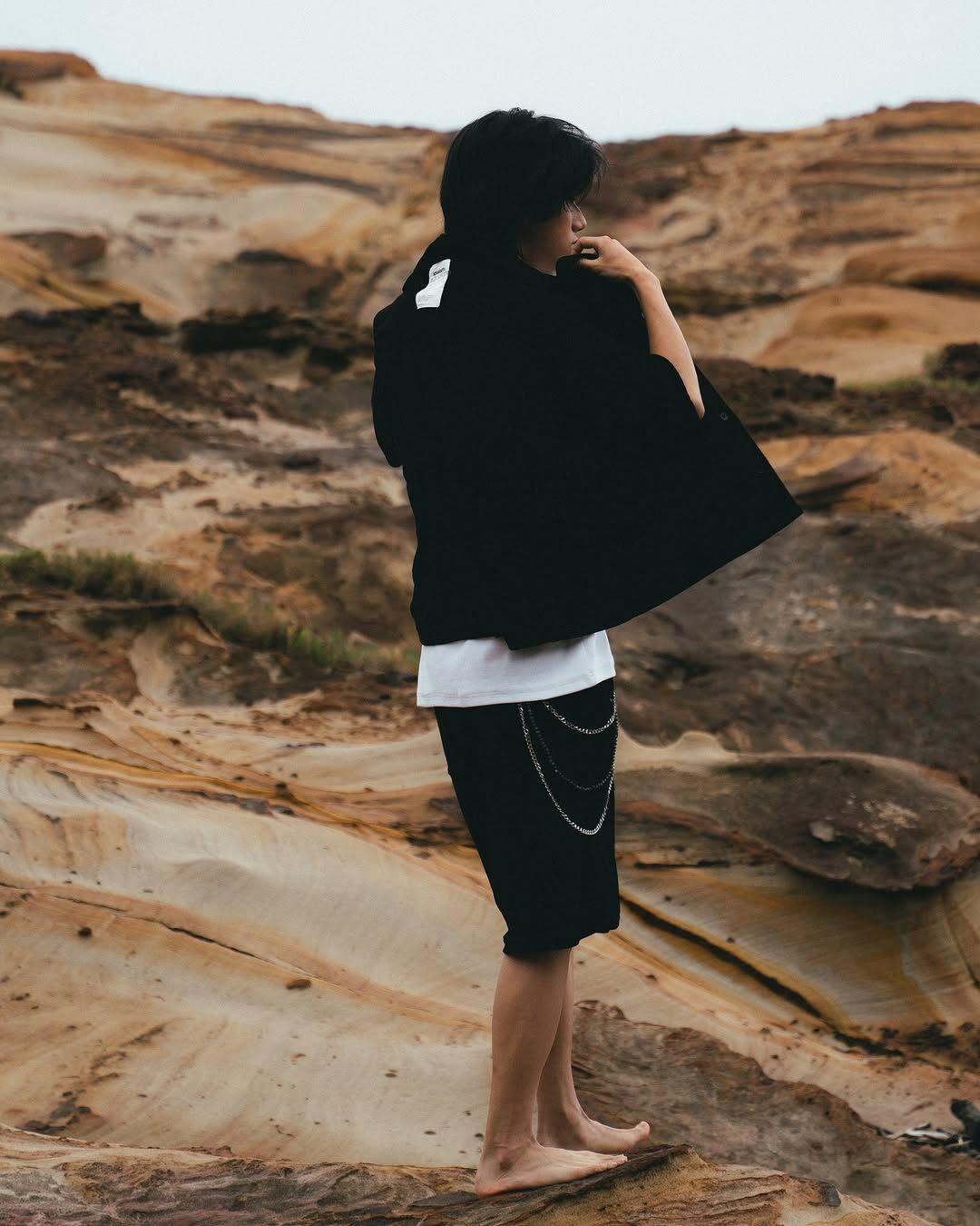 idealism 拼接毛圈短褲 黑 25 S/S IDRC Shorts