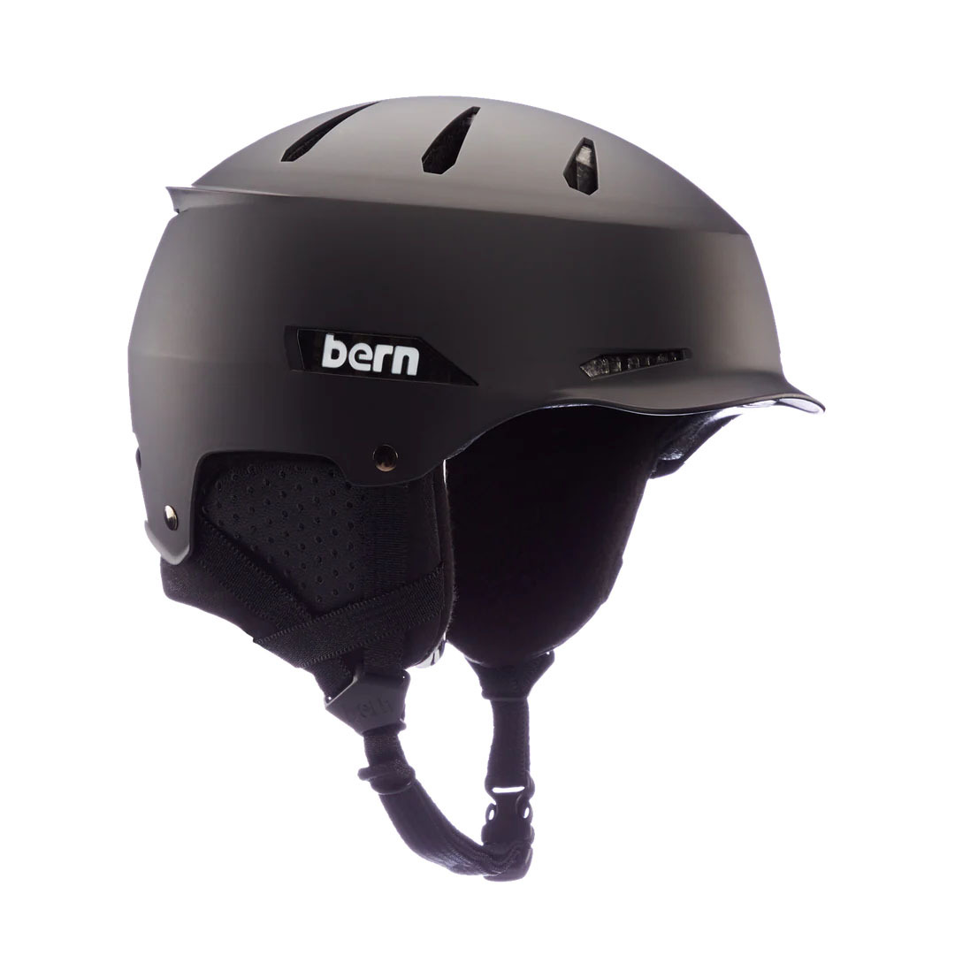 bern watts eps audio black snowboard helmet Carbon Adult Ski and for Men and Women, Brim Style, Multi-Sport Certified, Rotating Impact Protection, Adjustable Fit, Knit Lining Sports & Outdoors Designed as the original quiver Bern Watts 8-Tracks Matte Black