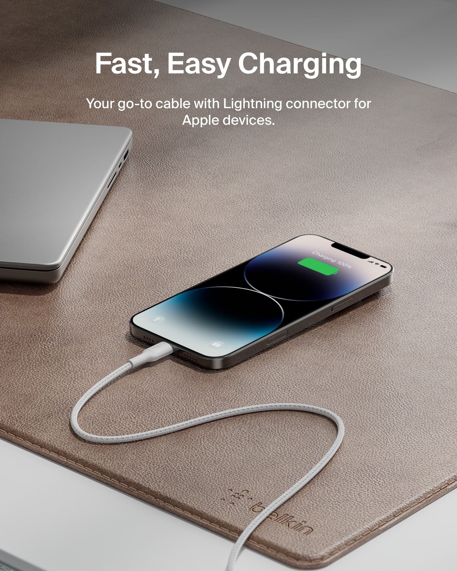 BoostCharge Pro USB-C Braided Cable with Lightning Connector (27W) [CAA022]