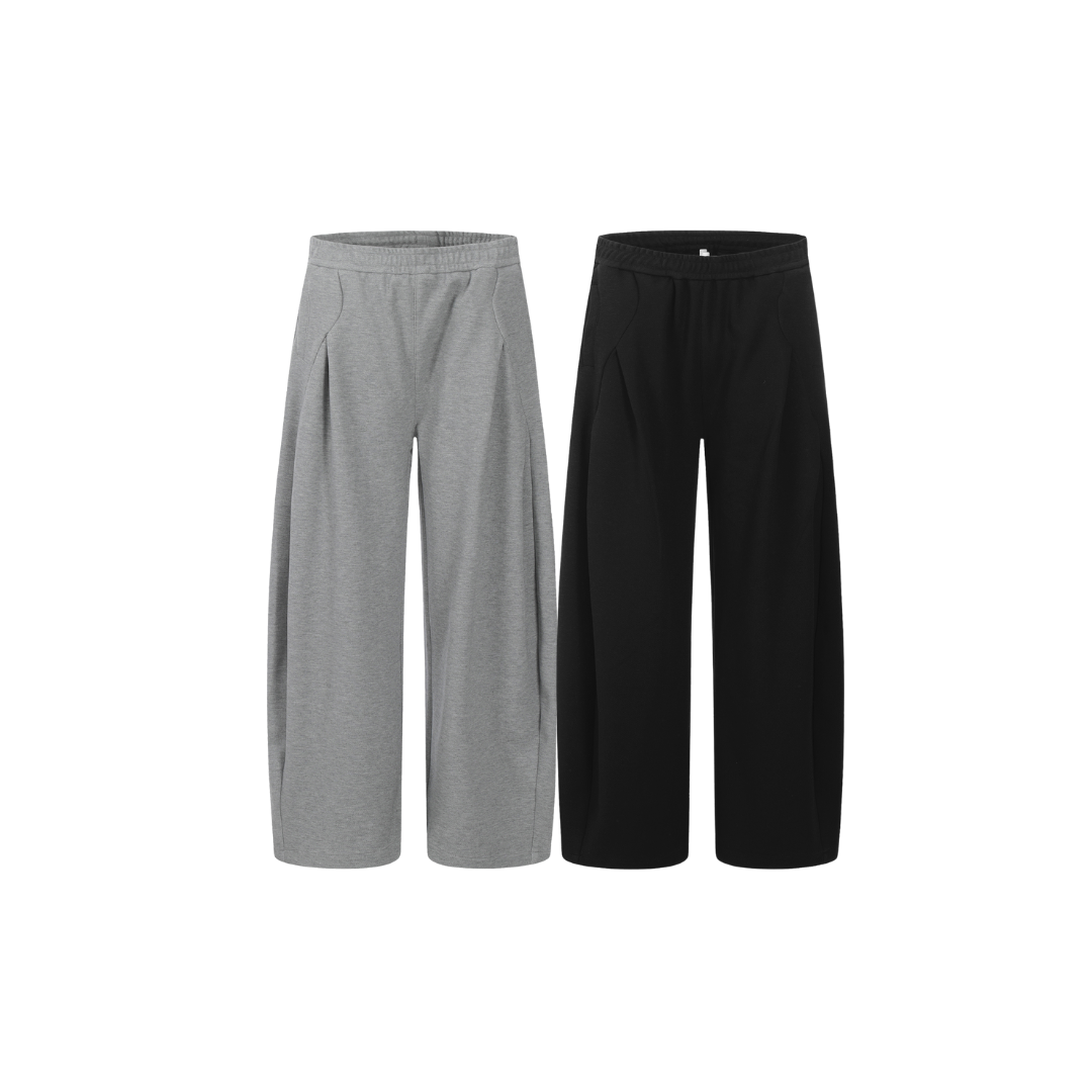 OurPick Tailored Sweat Pants 寬版摺線剪裁棉褲 2色