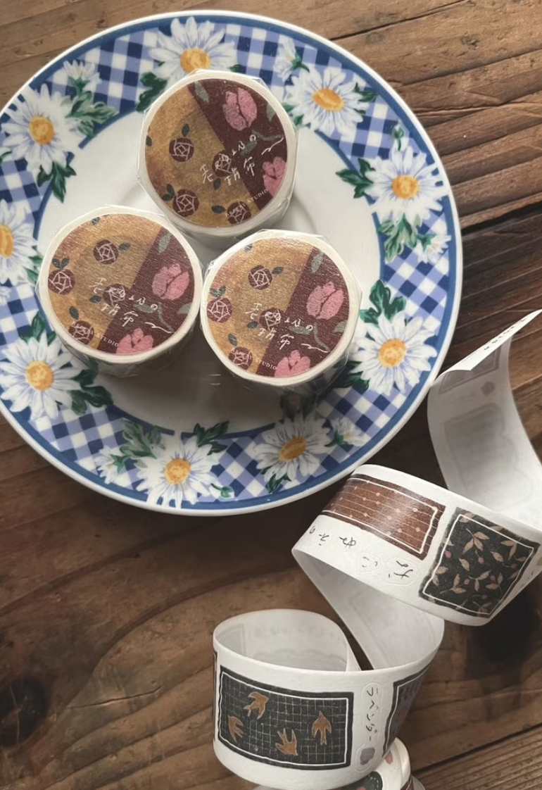 微瘋畫室| 老奶奶の拼布 / 3cm 切形和紙膠帶