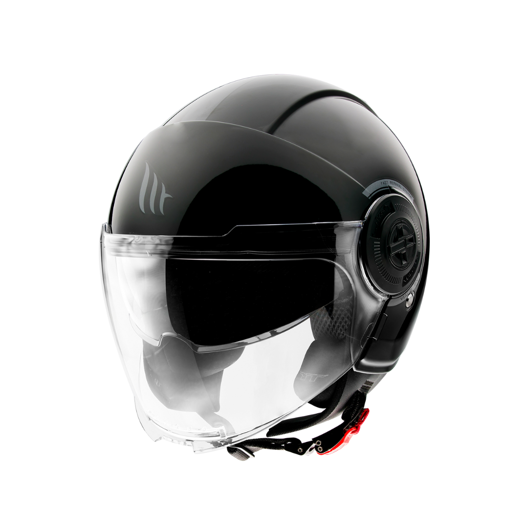 MT HELMETS VIALE SV S SOLID A1 GLOSS BLACK 亮面