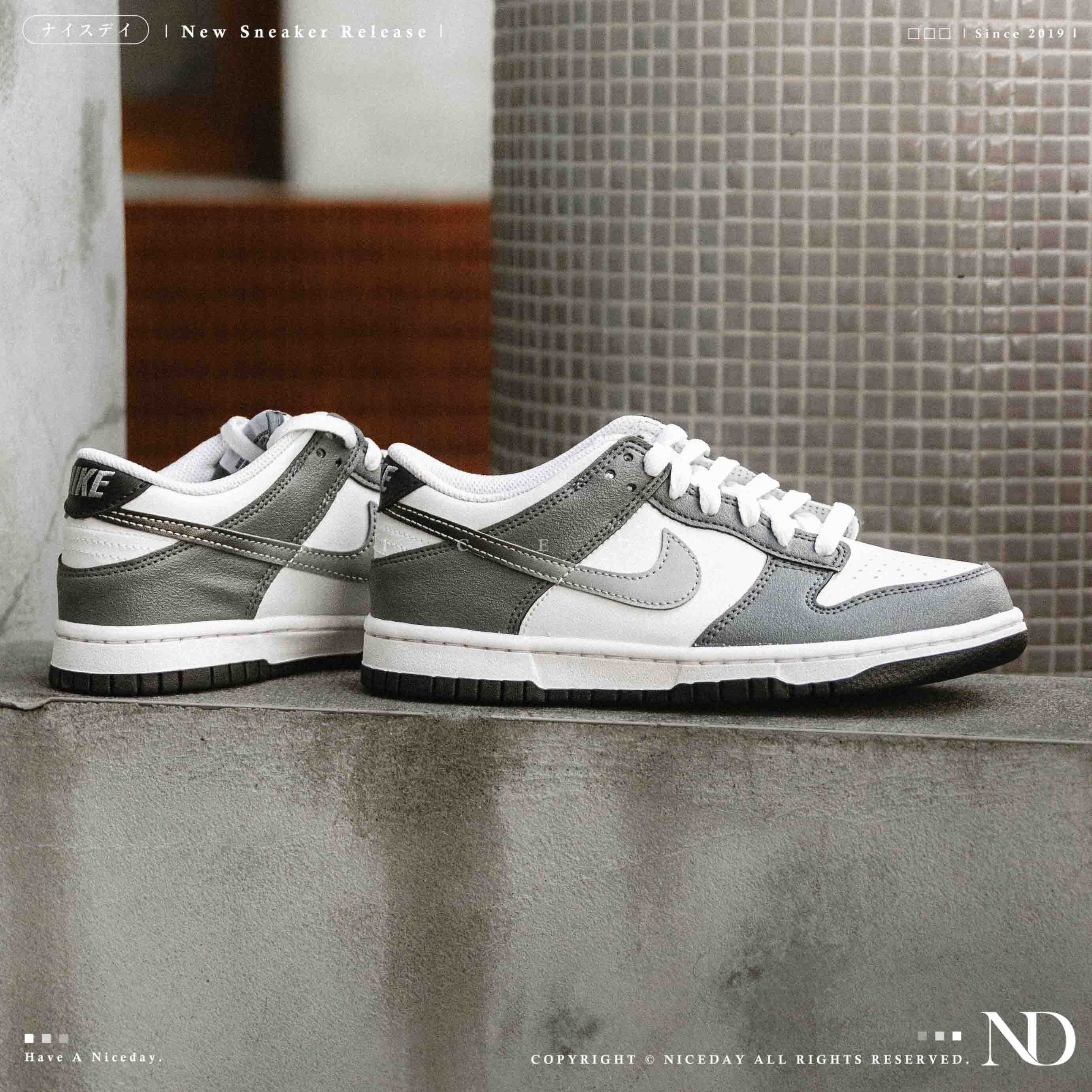 NICEDAY 現貨 Nike Dunk Low GS Cool Grey 銀灰 北極熊灰 灰 銀勾  大童款 HM9617-001