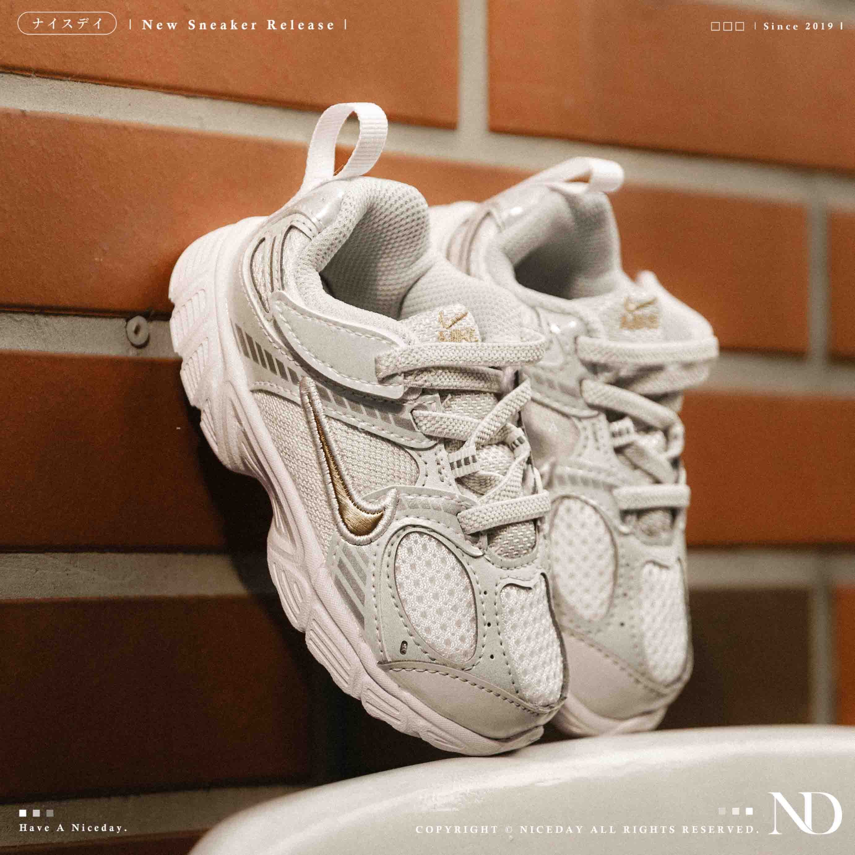 NICEDAY 現貨 Nike V5 RNR TD 小童 學步鞋 米白 復古 Y2K 魔鬼氈 HQ6413-104
