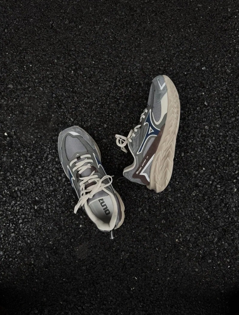 <暴走神鞋🔥> Mizuno Astro LS 美津濃 機能 緩震 反光 復古 增高 輪胎底 灰藍 D1GH252104