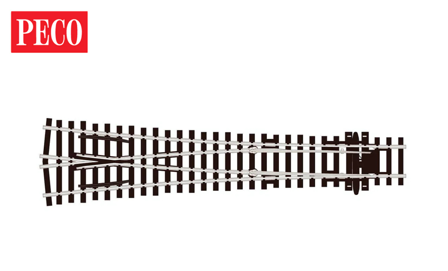 Peco SL-98 OO規 CODE 100 大半徑 Y 岔
