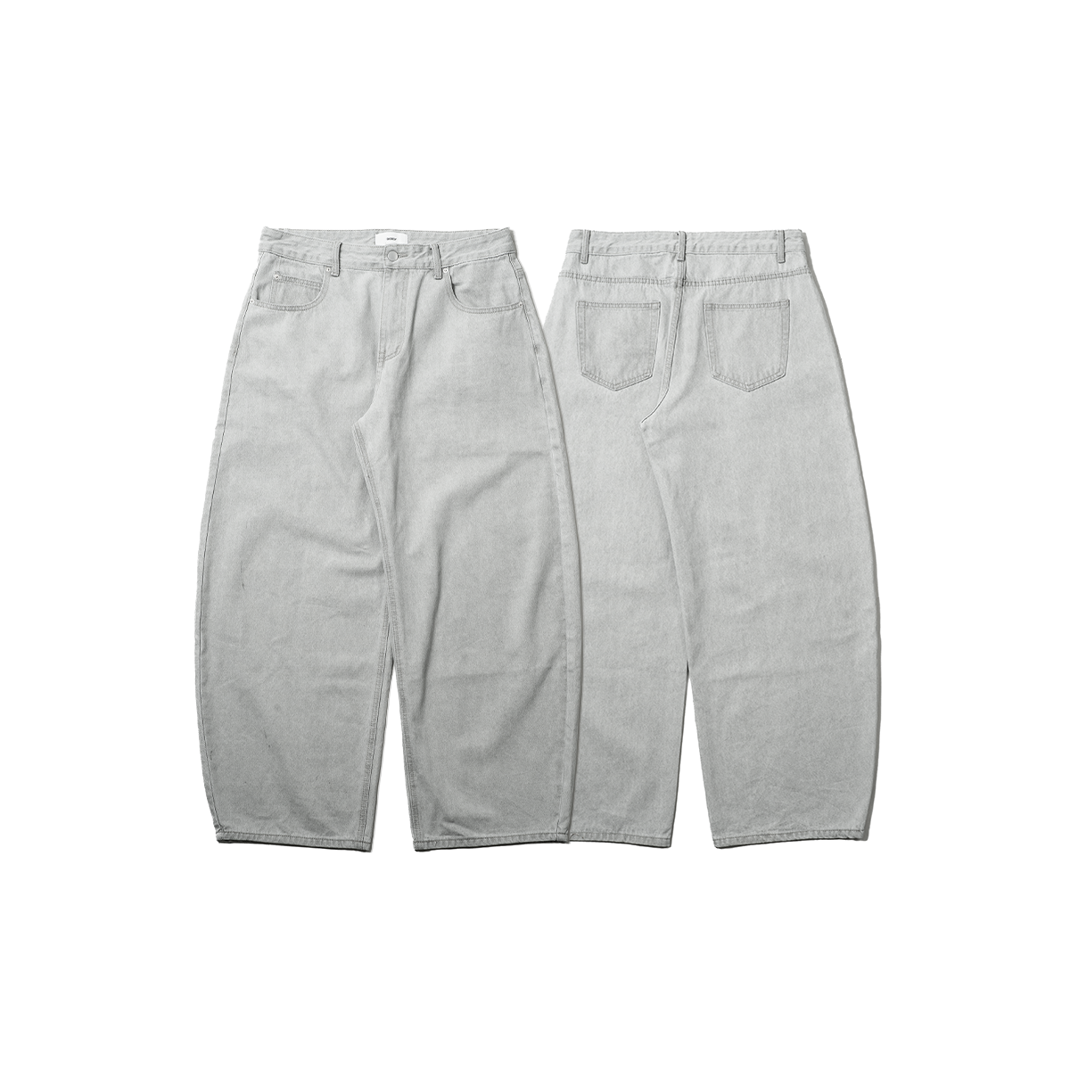 OurPick Washed Baggy Denim Jeans 水洗泥灰彎刀牛仔褲