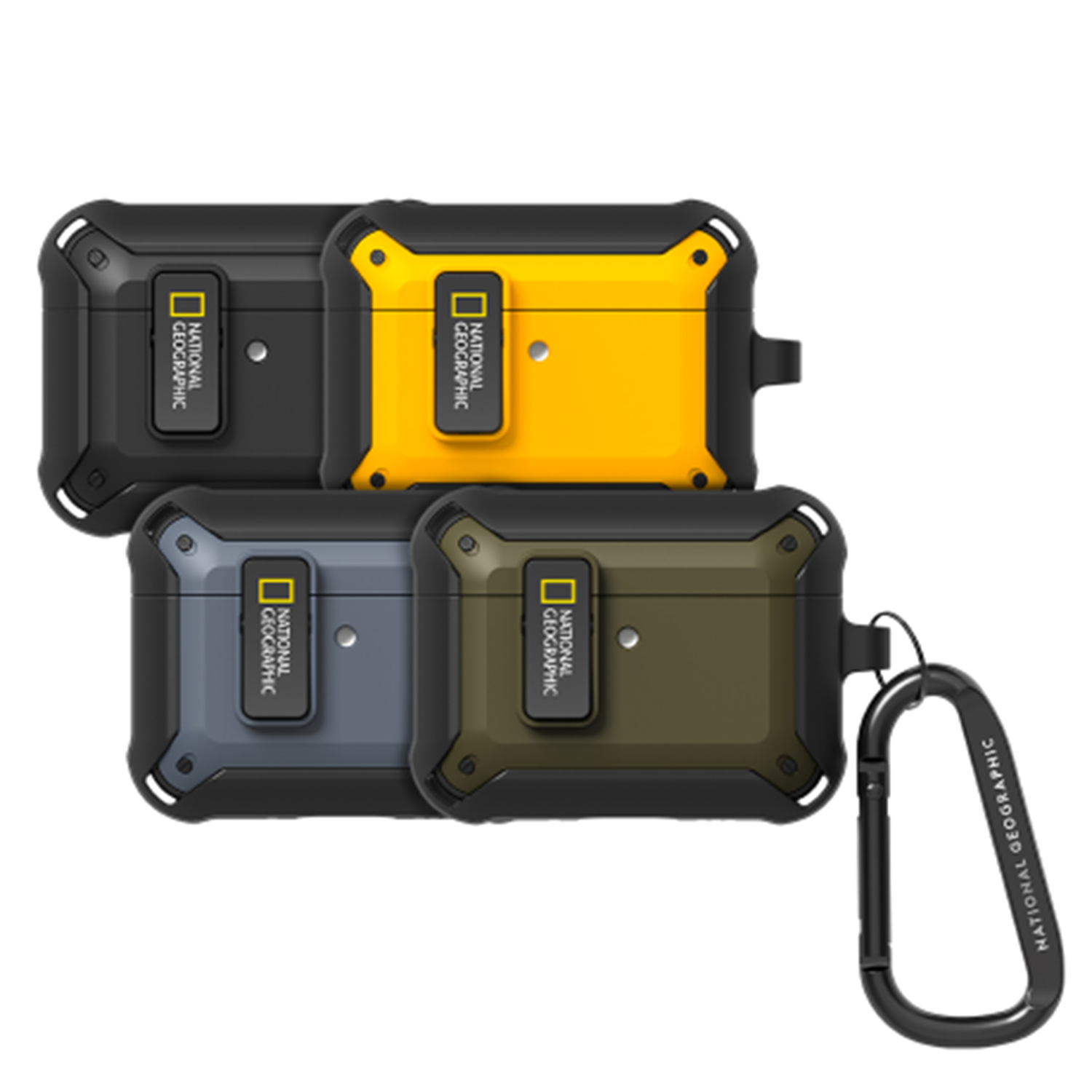 【部分現貨】National Geographic - Rugged Bumper Lock - Airpods 4 Pro 3 Case 高度防撞耳機保護殼