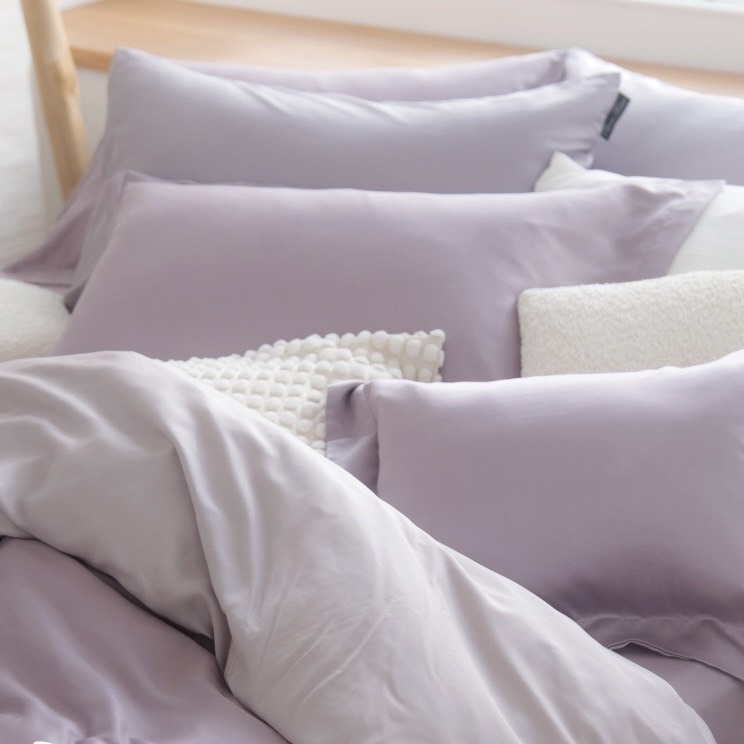 60支天絲兩用被 | 夢幻紫 x 都市灰