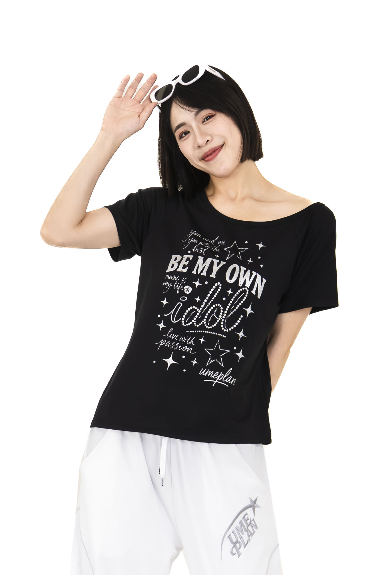 斜肩不對稱罩衫 S0039B