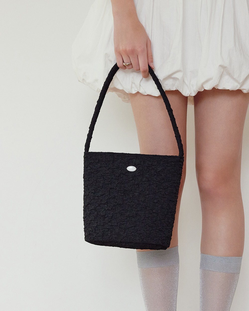 韓國濟州島 Mucu And Ebony 抓皺 皺褶 手提包 單肩包 三色