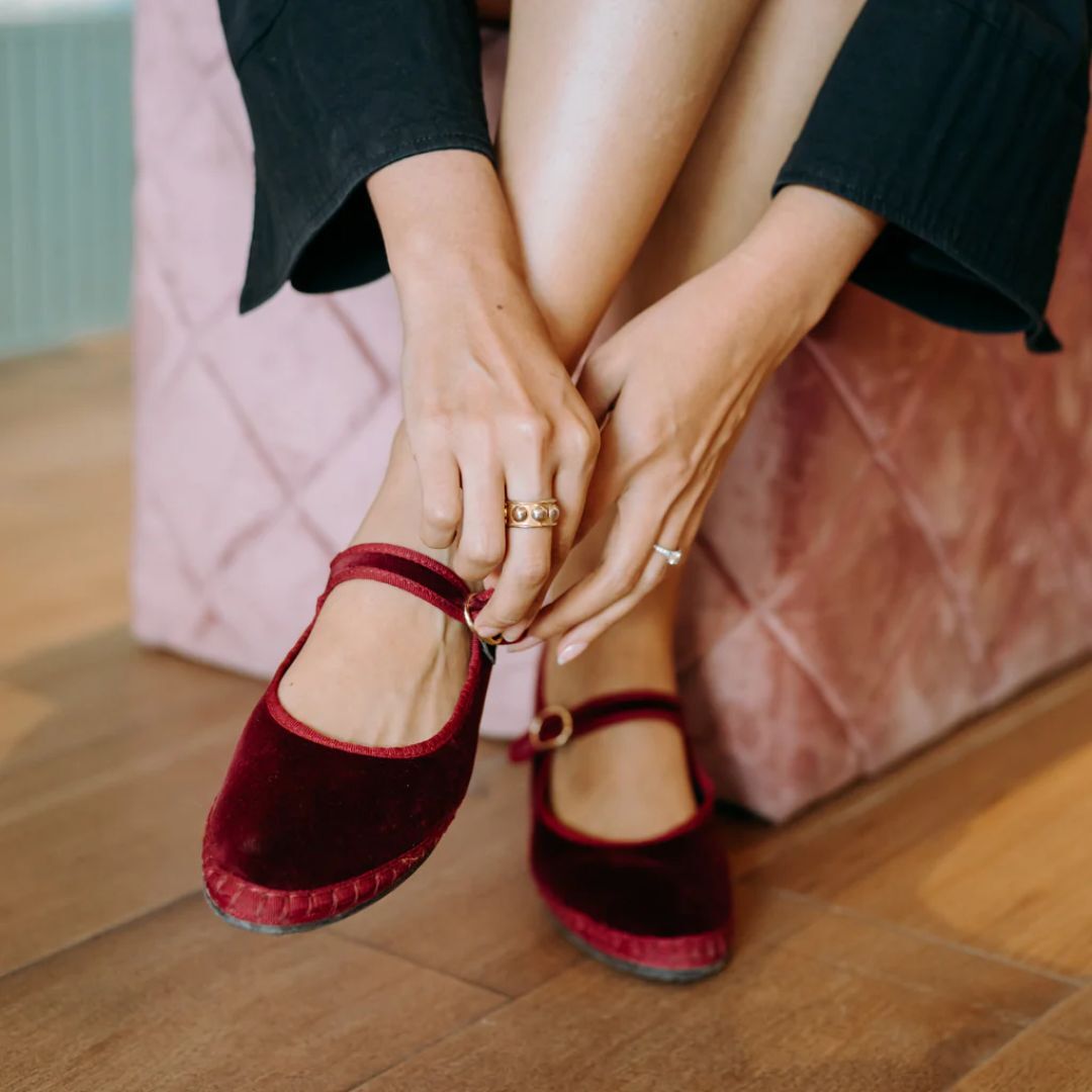 1FL1014-008 FLABELUS Lucrecia Burgundy 建議買大一碼 (S-EU-E)